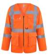 YK108 (HVJ800) YK014 Hi-Vis Executive Long Sleeve Waistcoat Orange colour image